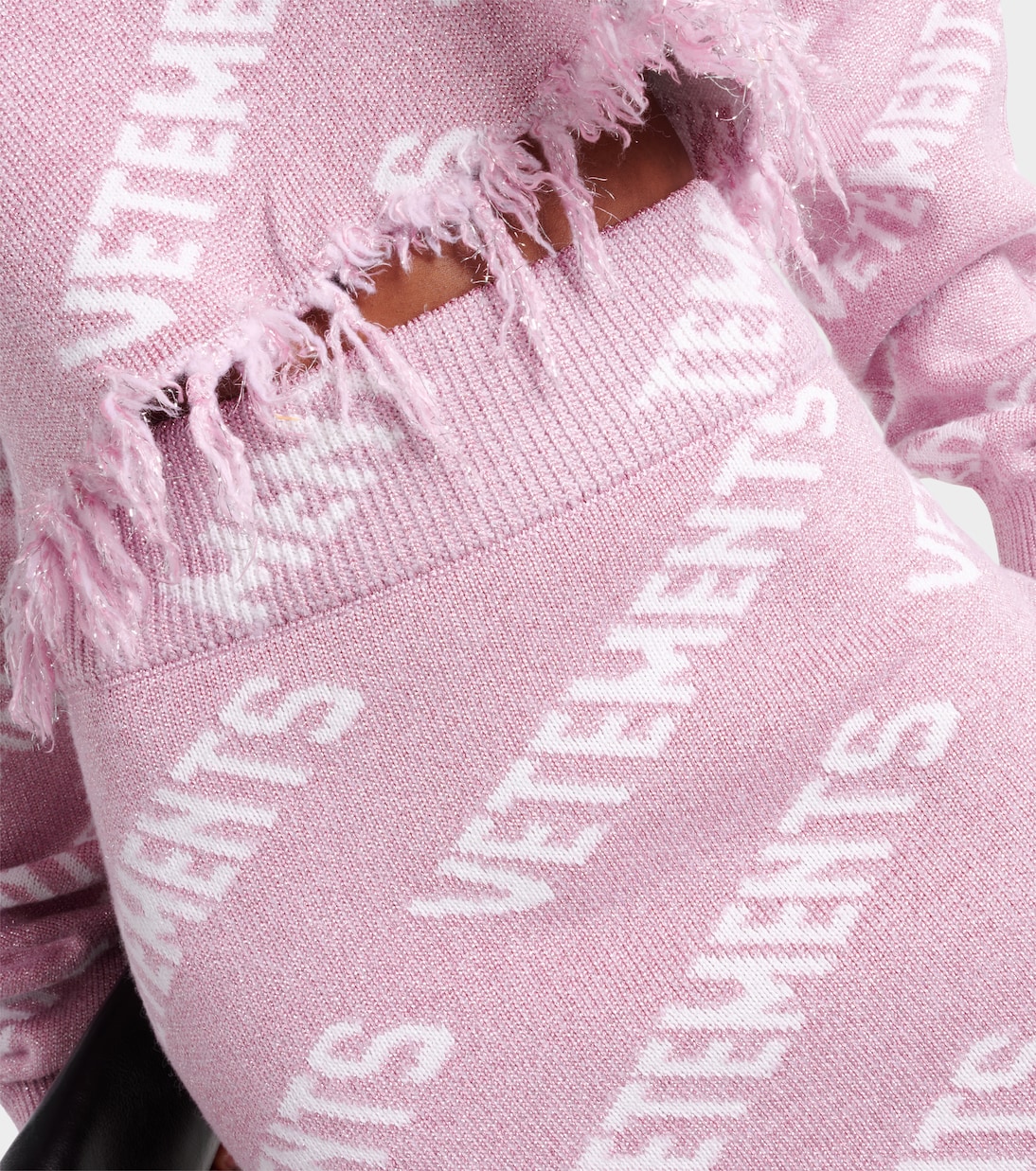 Minifalda en mezcla de lana con monograma | Vetements