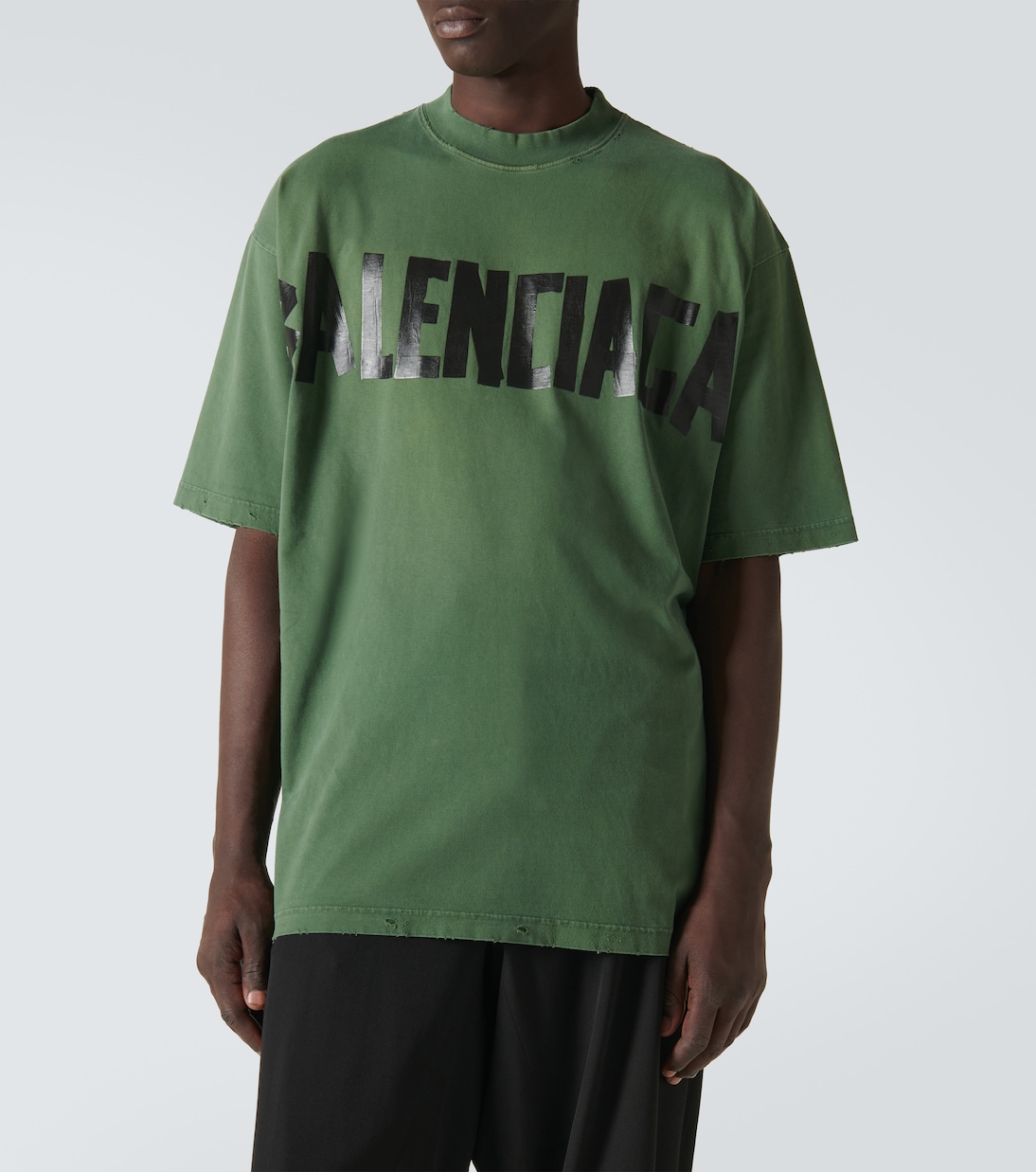 Camiseta Tape de jersey de mezcla de algodón | Balenciaga
