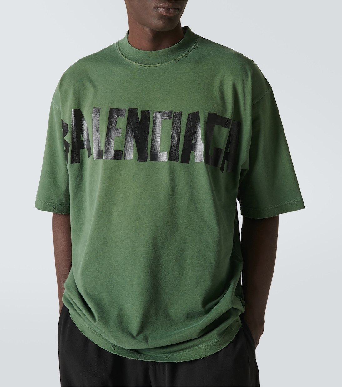 Camiseta Tape de jersey de mezcla de algodón | Balenciaga