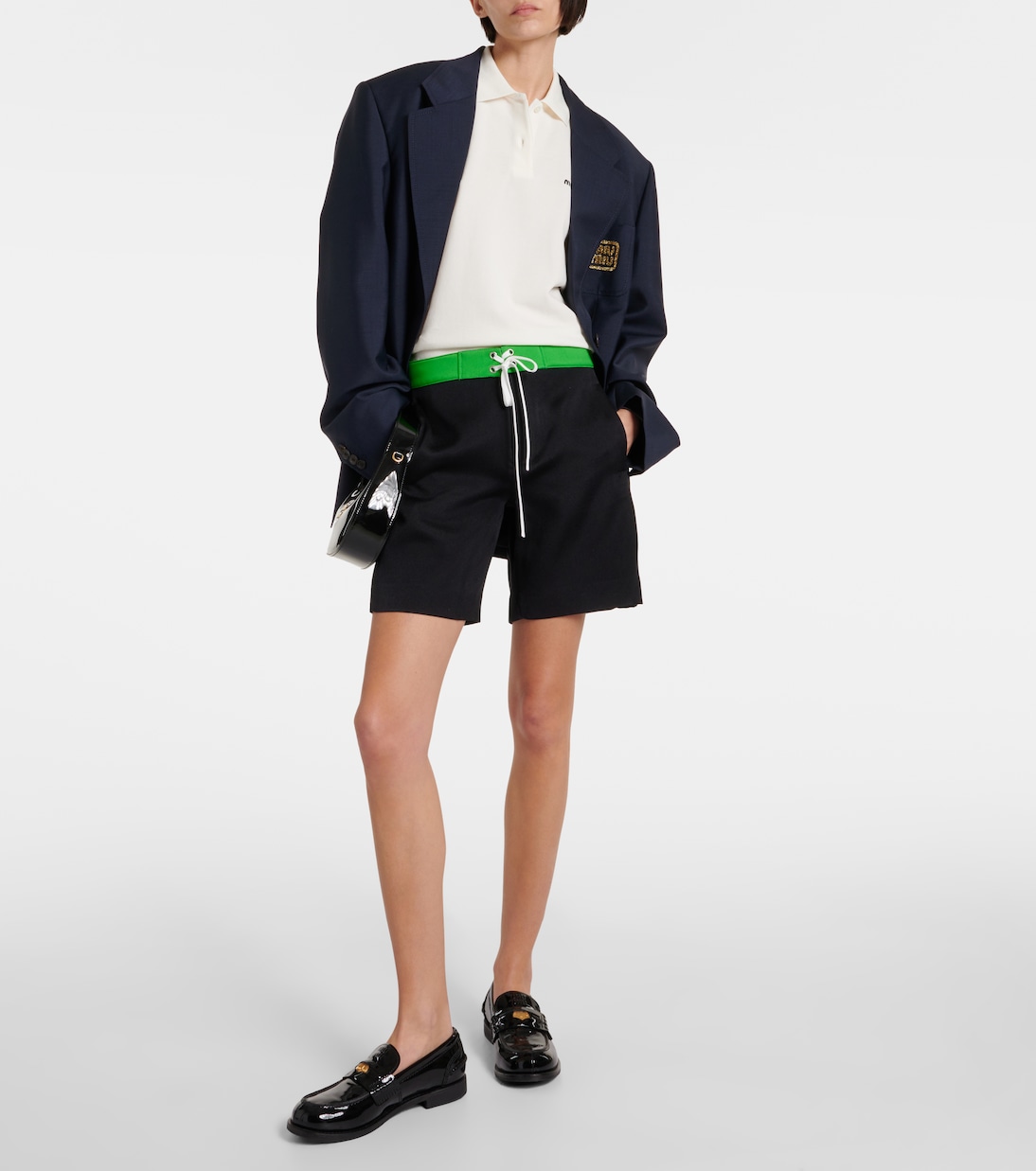 Polo en coton à logo | Miu Miu