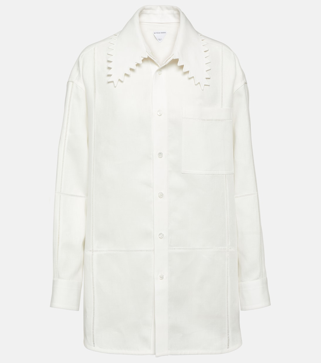 Camisa de Lino Holgada Bottega Veneta para Jóvenes Modernos