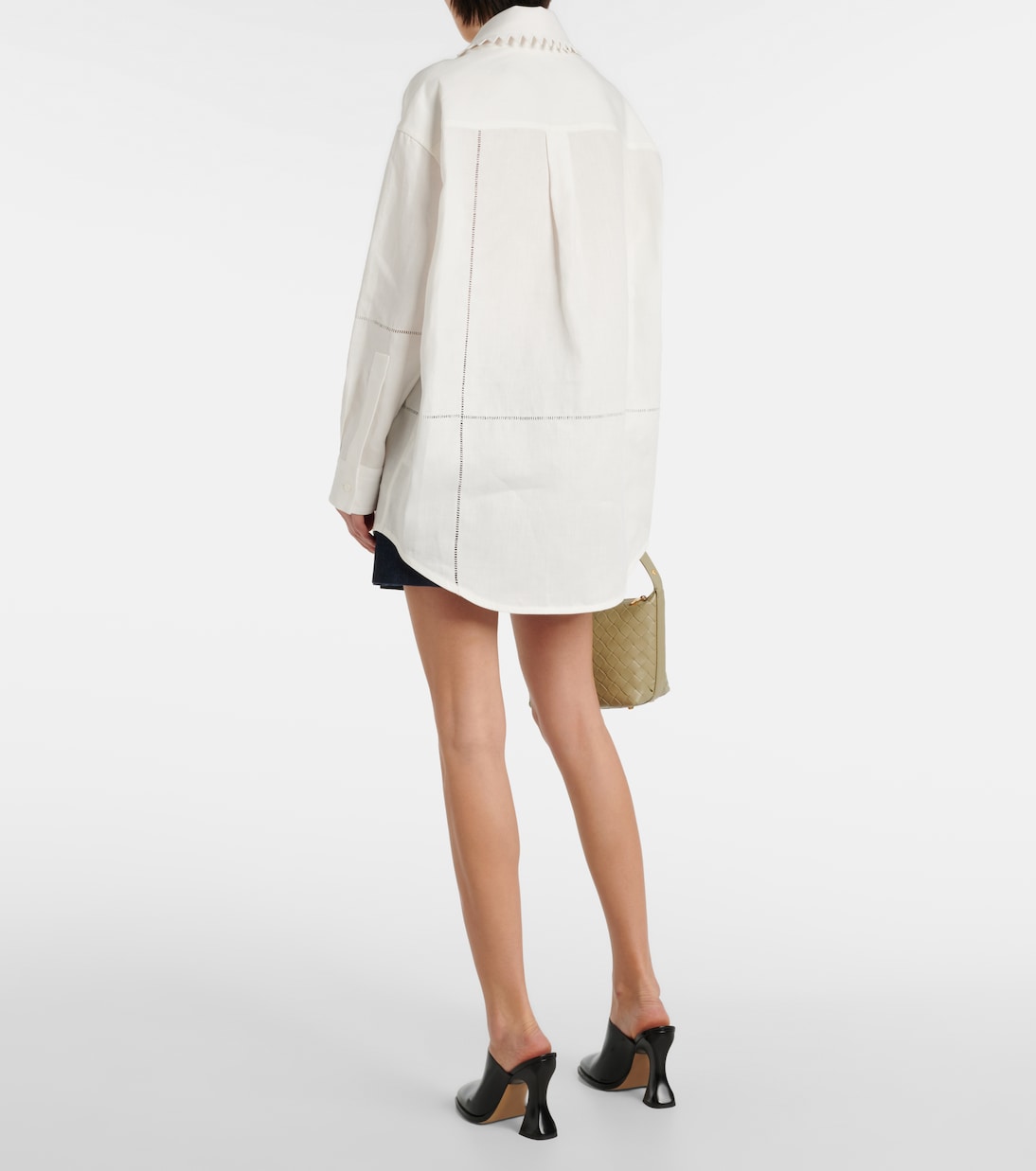 Camisa de Lino Holgada Bottega Veneta para Jóvenes Modernos