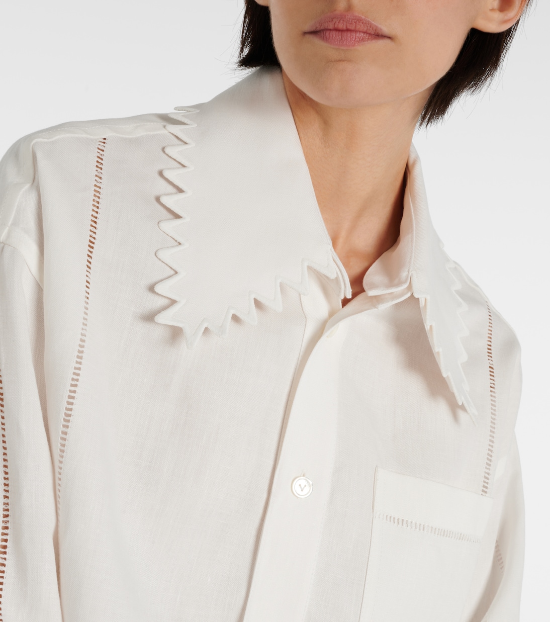 Camisa de Lino Holgada Bottega Veneta para Jóvenes Modernos