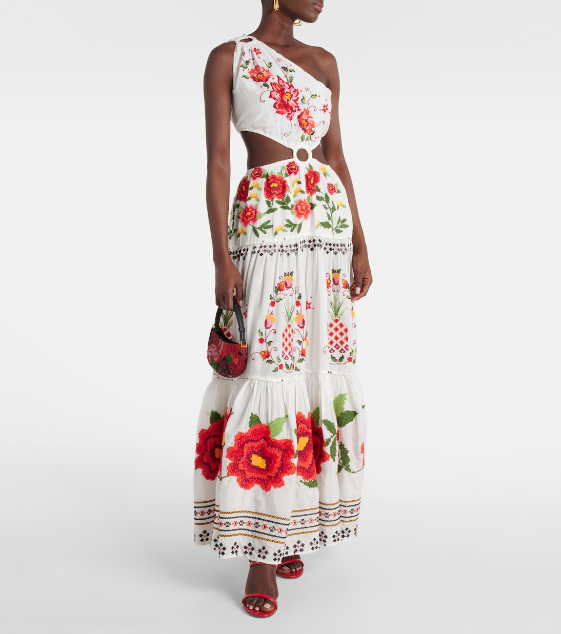 Maxikleid Carmina Floral aus einem Baumwollgemisch | Farm Rio
