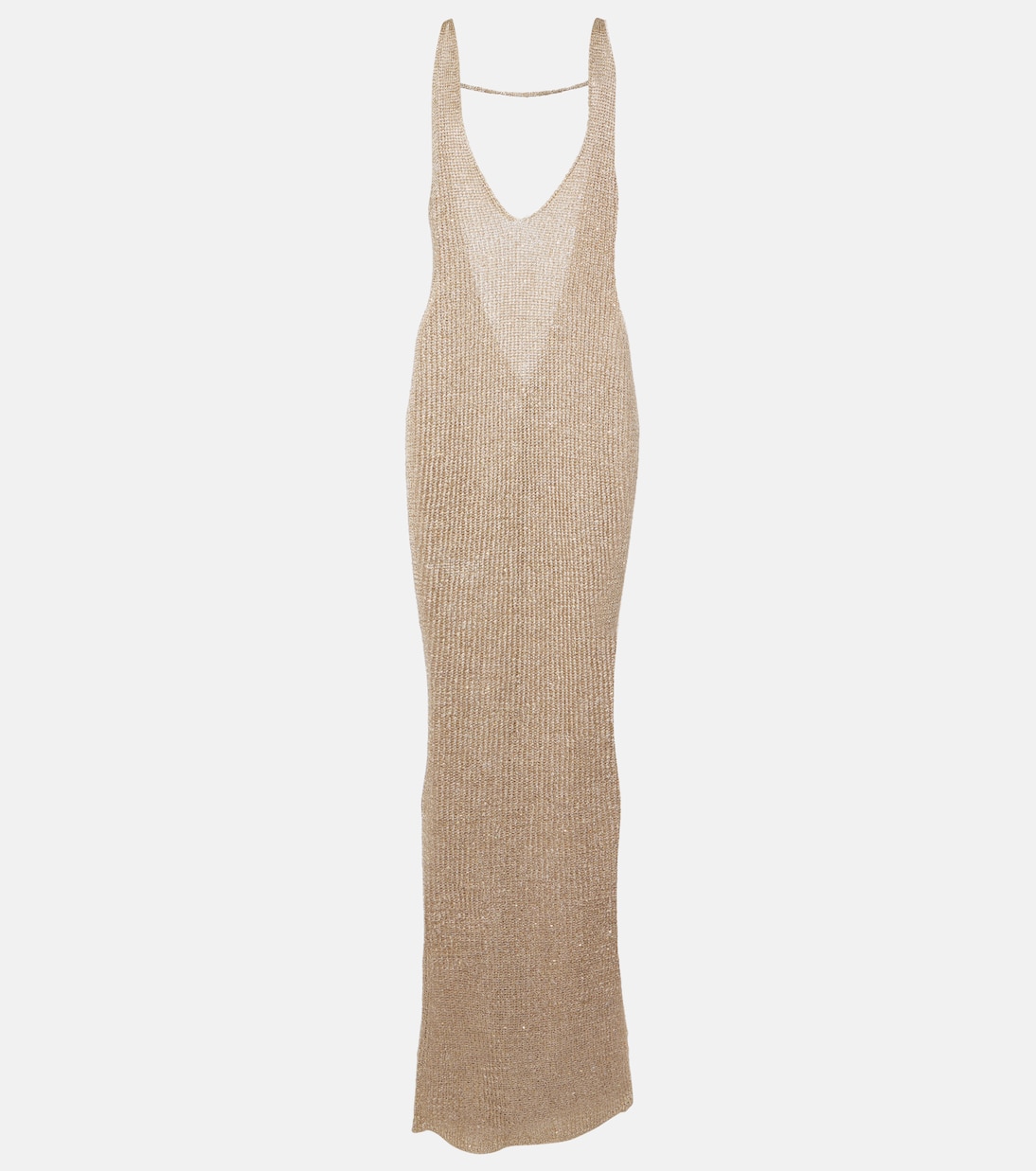 Vestido Largo Brillante de Banana para Días Soleados