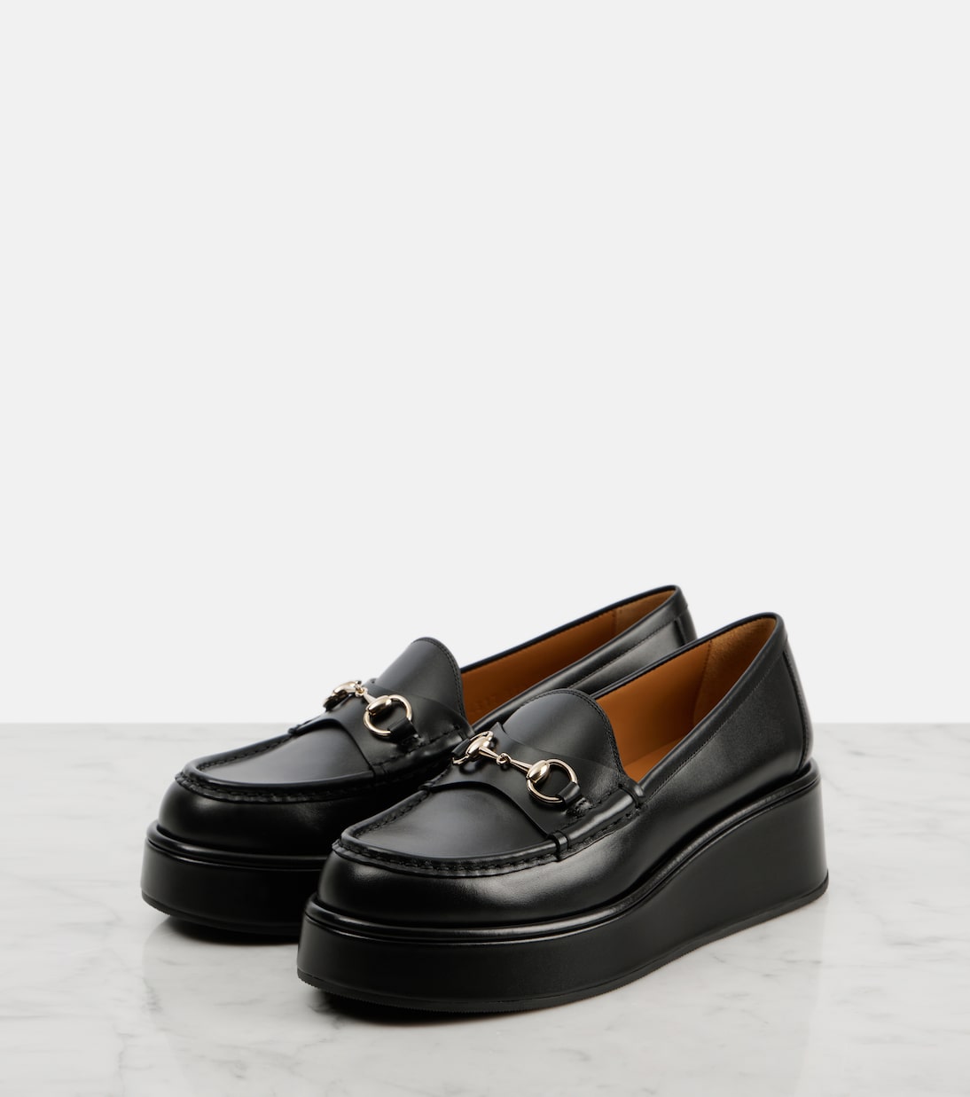 Plateau-Loafers Horsebit aus Leder | Gucci