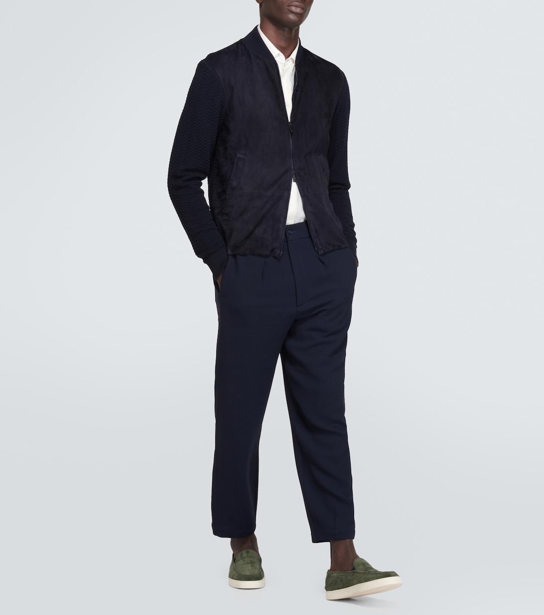 Suede slip-on shoes | Giorgio Armani