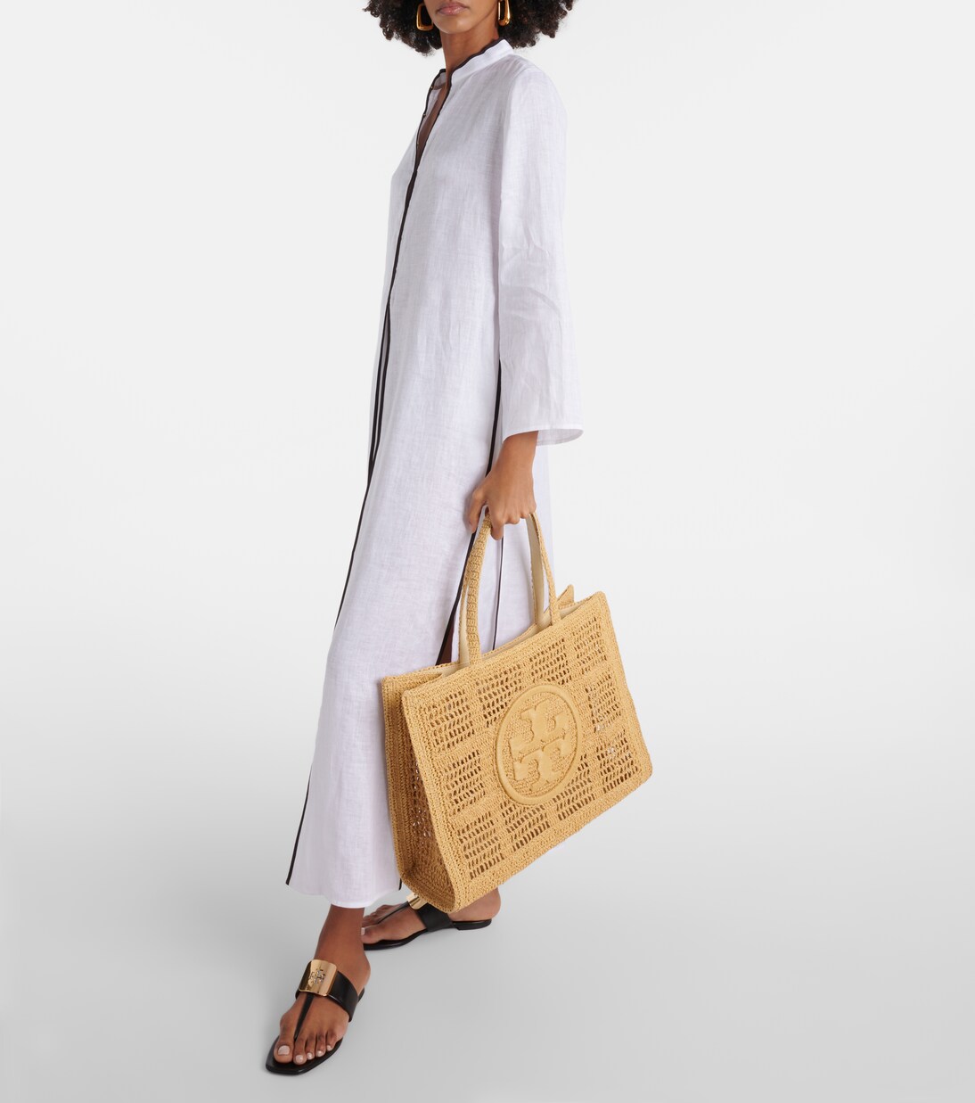 Ella straw tote sales