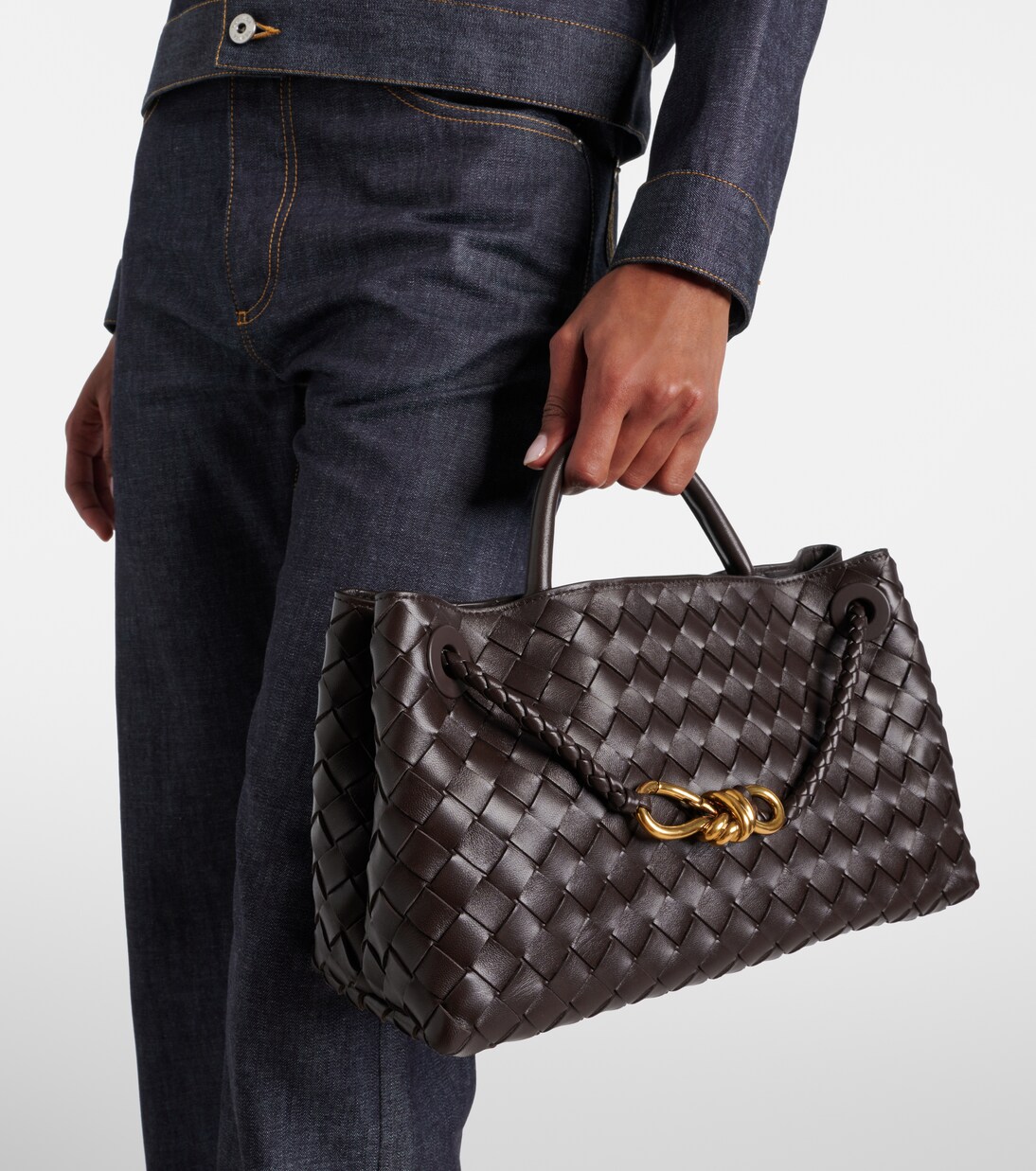 East-West Andiamo leather tote bag | Bottega Veneta