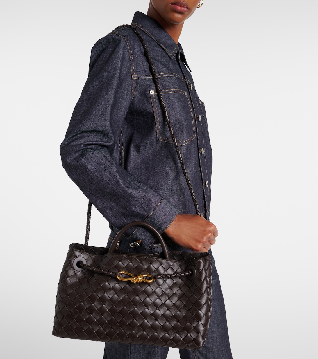 East-West Andiamo leather tote bag | Bottega Veneta