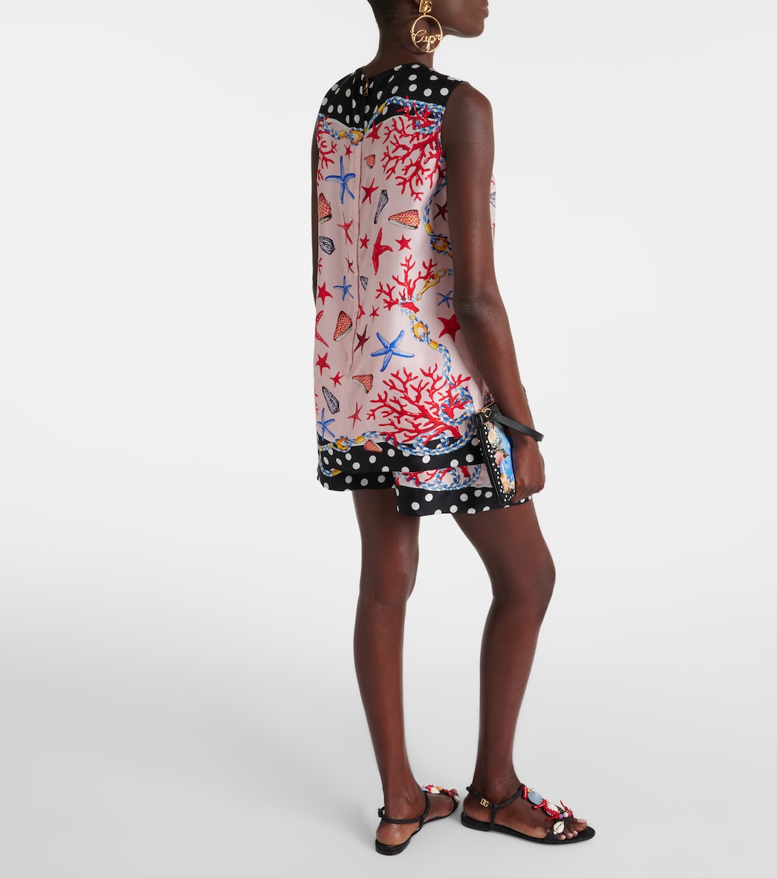 Top Capri in seta con stampa | Dolce&Gabbana