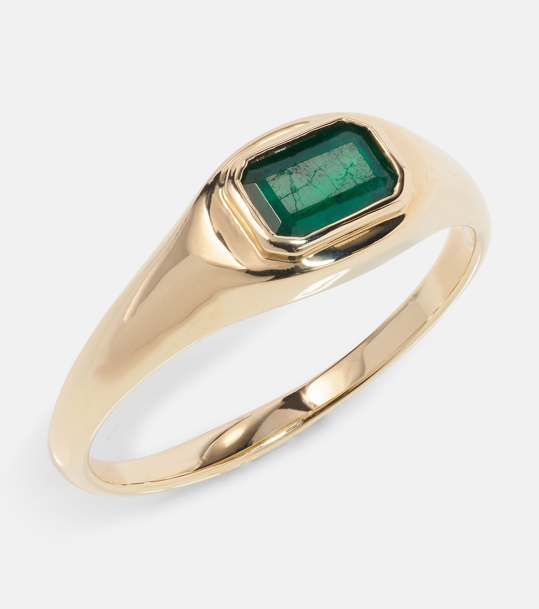Anello Green With Envy in oro 14kt con smeraldi | Stone and Strand