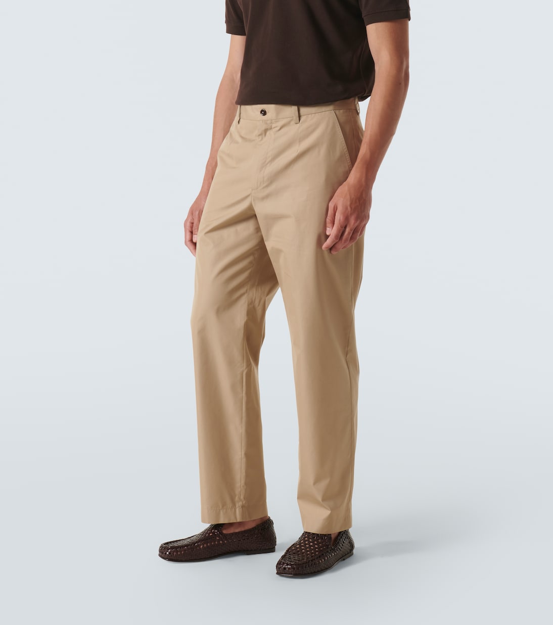 Pantalon chino en coton et soie | Dolce&Gabbana