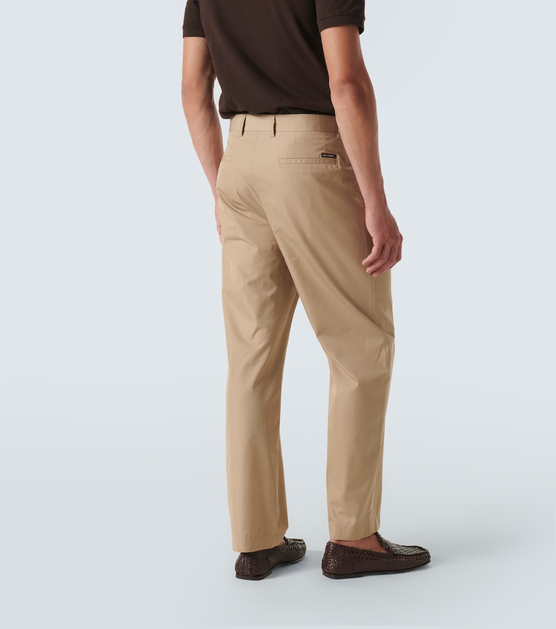Pantalon chino en coton et soie | Dolce&Gabbana