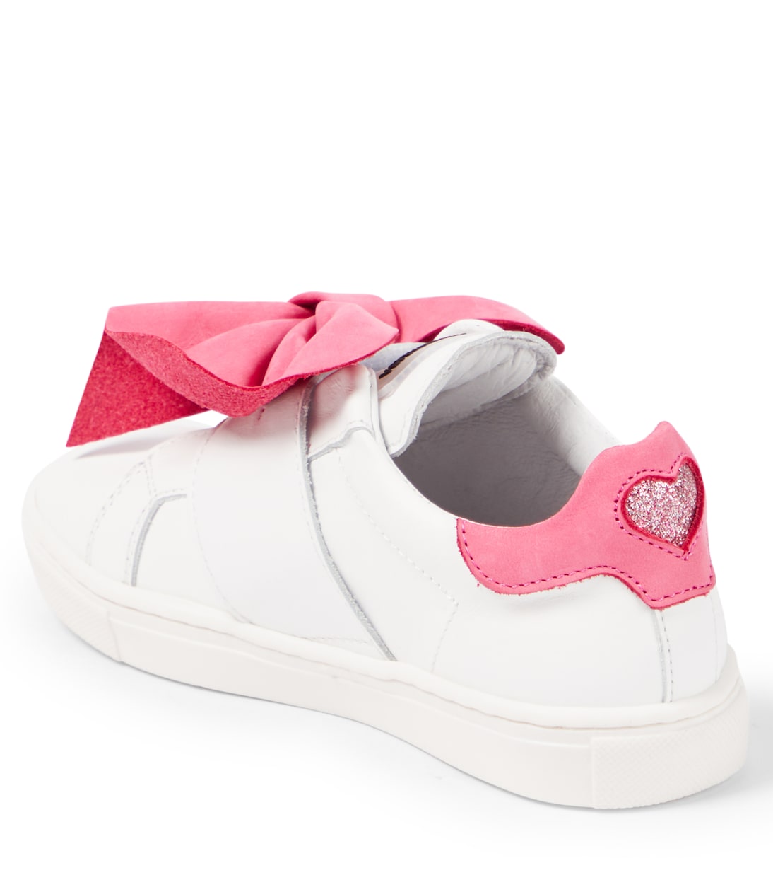 Sneakers in pelle con fiocco | Monnalisa