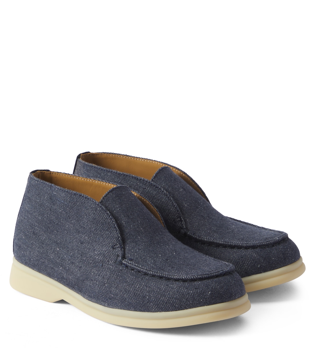 Ankle Boots Open Walk aus Denim | Loro Piana Kids