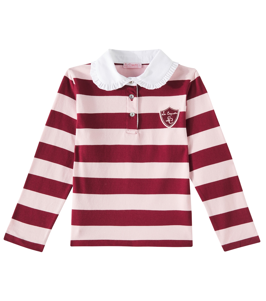 Polo Rosalie in jersey di cotone a righe | La Coqueta