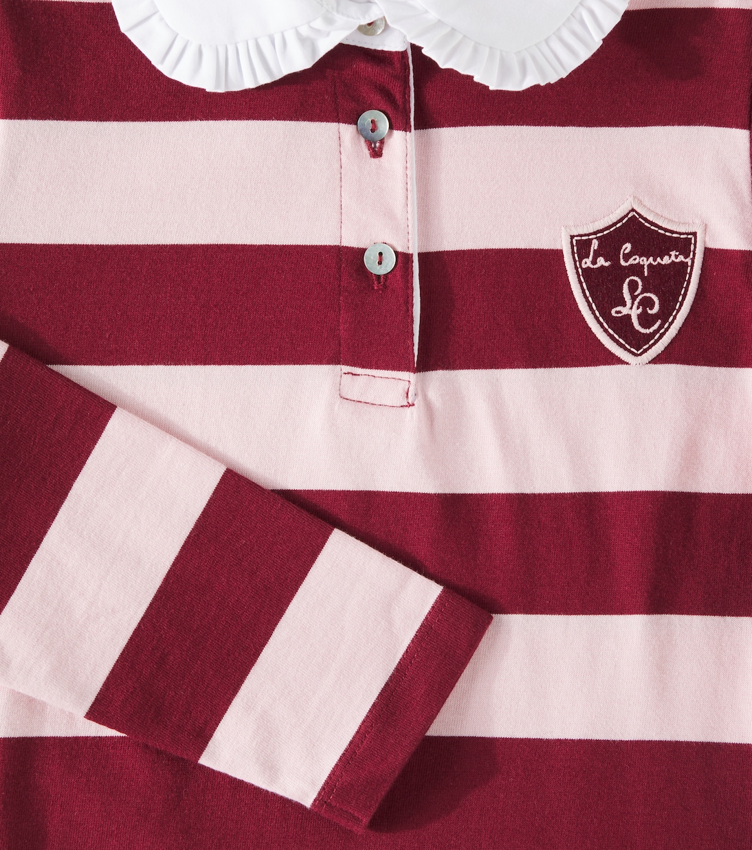Polo Rosalie in jersey di cotone a righe | La Coqueta