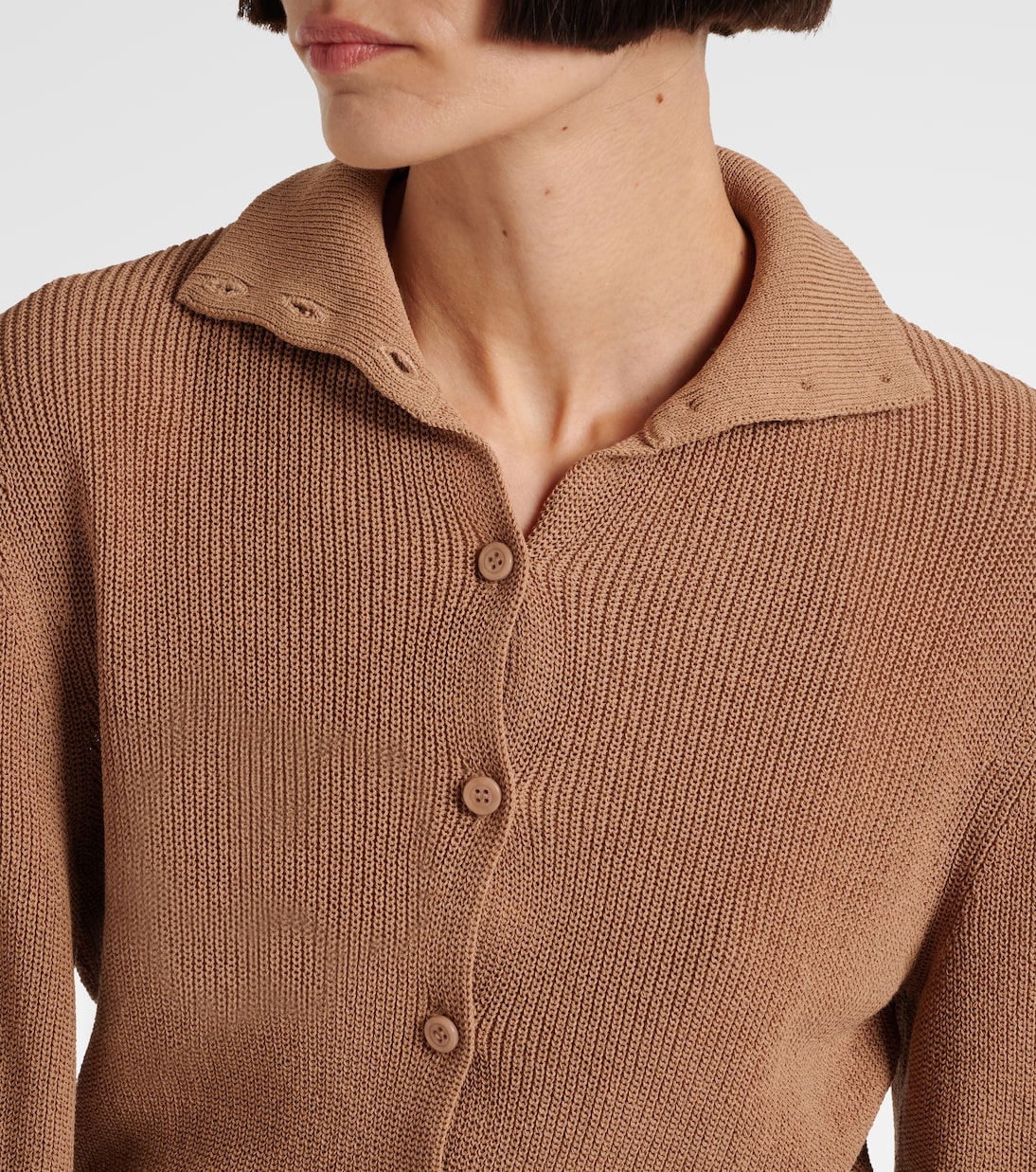 Cardigan Faye di misto cotone a coste | Aya Muse