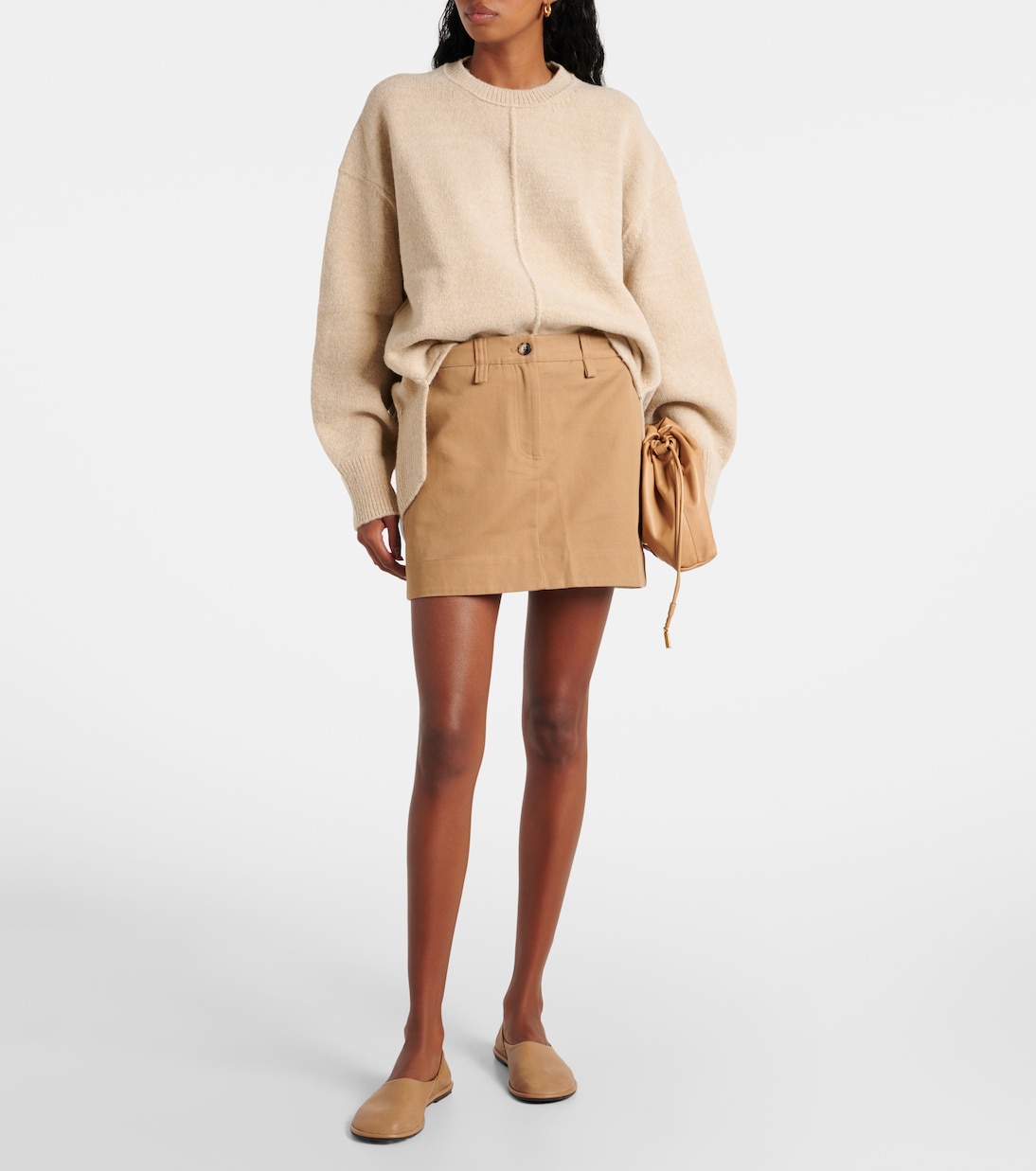 Minifalda Silas White Label de gabardina | Proenza Schouler