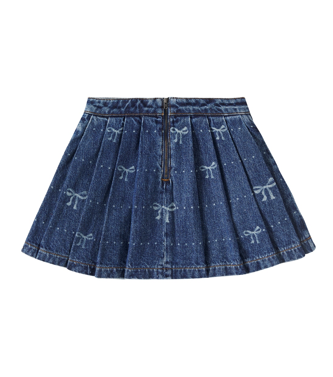 Falda de denim estampada con lazos | Self-Portrait Kids