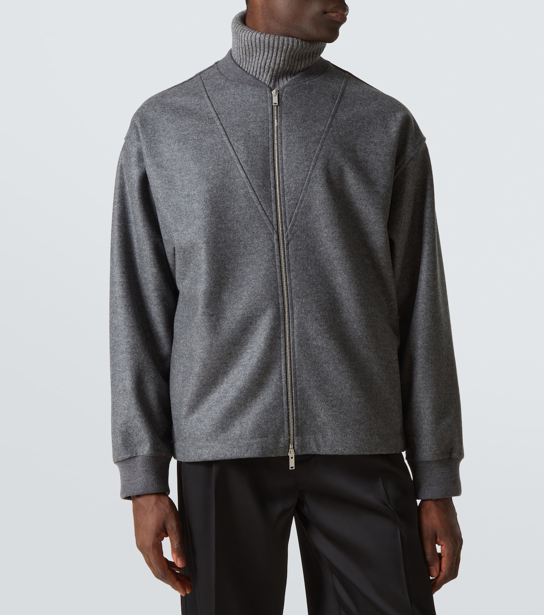 Zip-up wool sweatshirt | Jil Sander