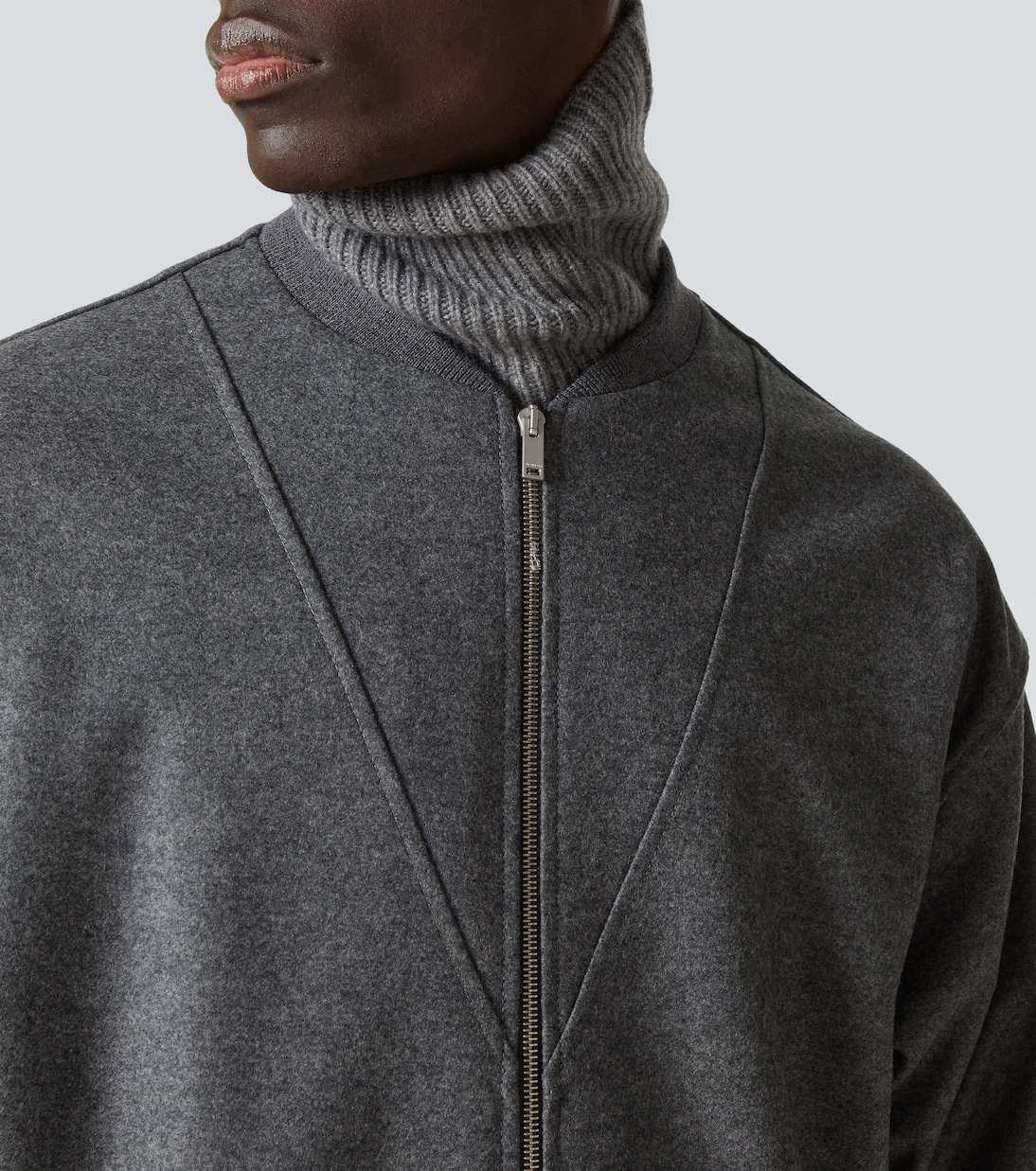 Zip-up wool sweatshirt | Jil Sander