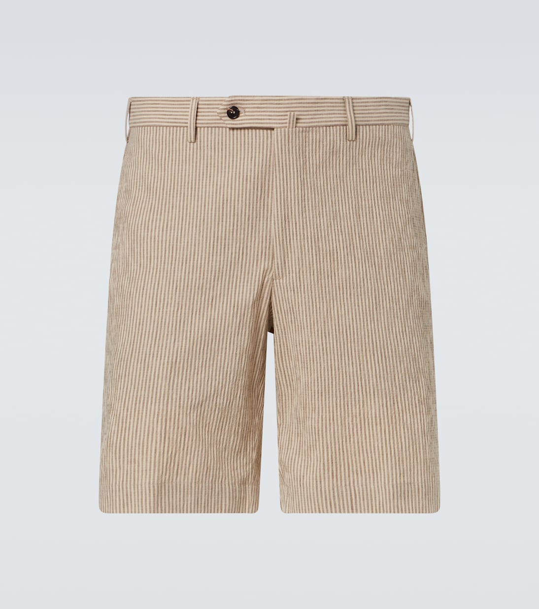 Shorts in cotone e lino a righe | Incotex