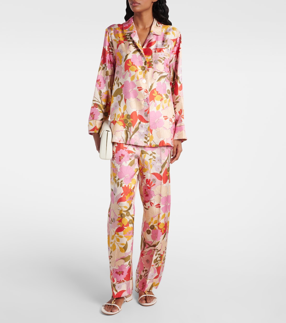 Camicia Alan in raso di seta con stampa floreale | 'S Max Mara