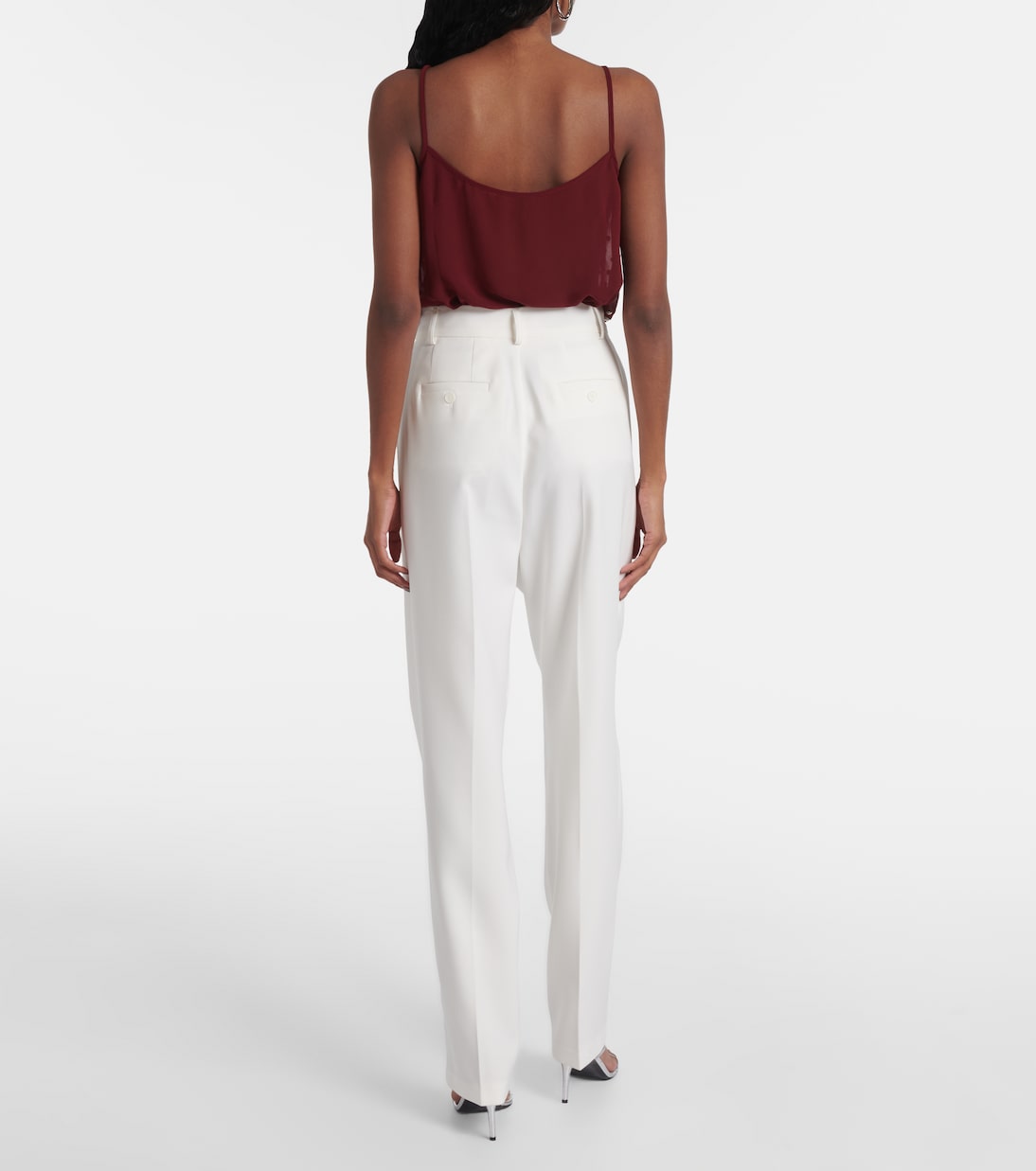 Pantaloni regular Bea a vita alta | The Frankie Shop