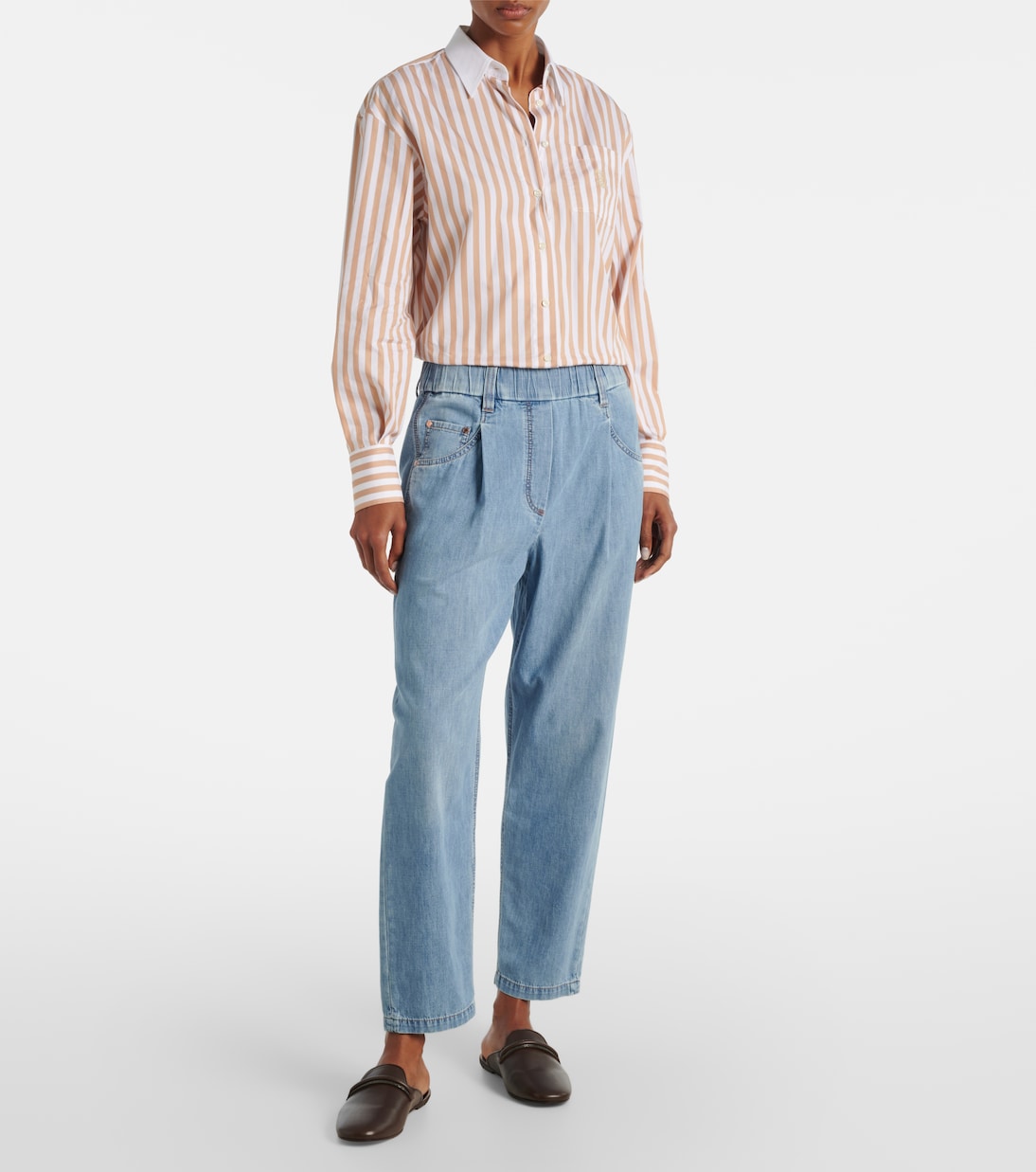 Jeans rectos de tiro alto | Brunello Cucinelli
