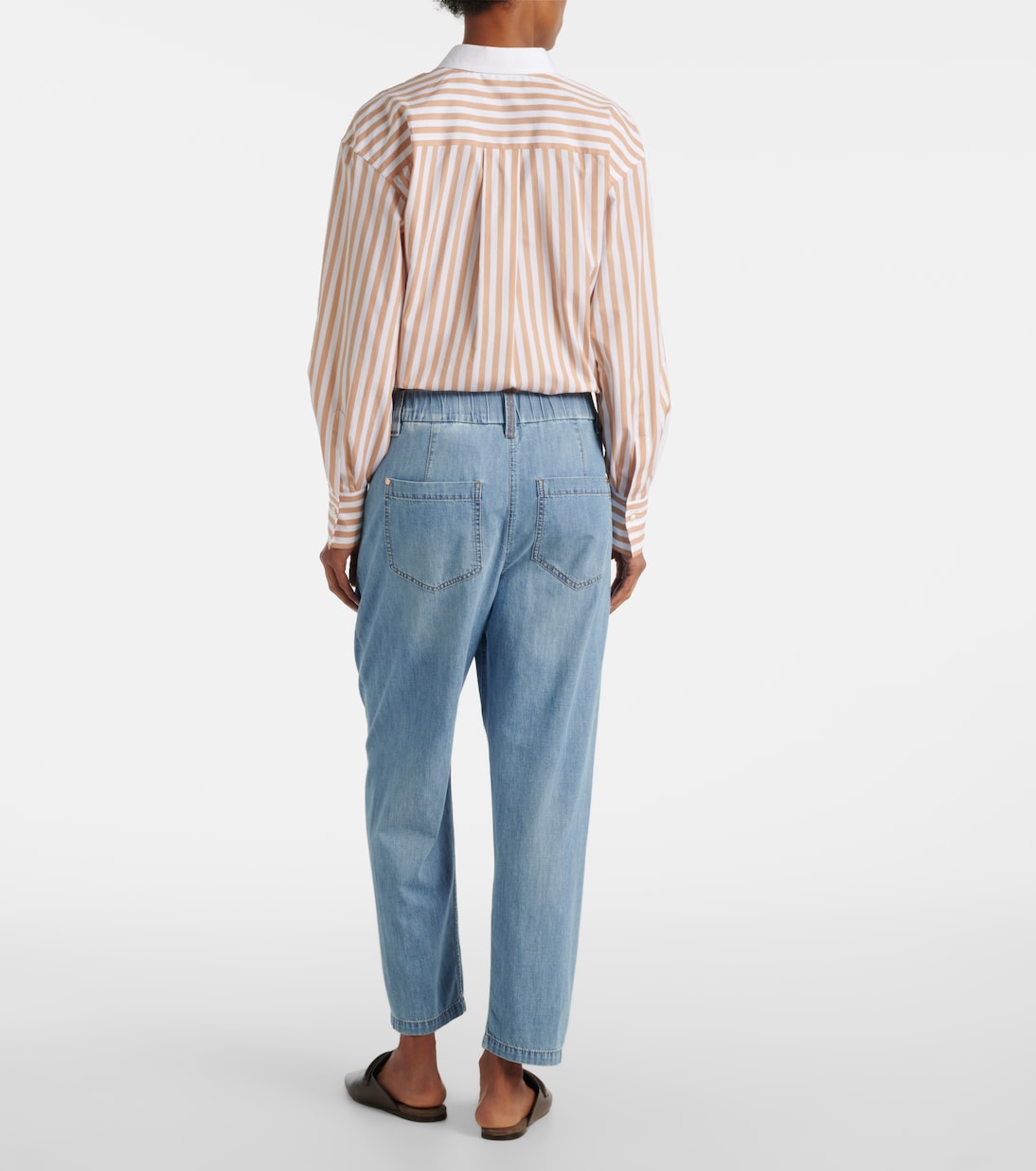 Jeans rectos de tiro alto | Brunello Cucinelli