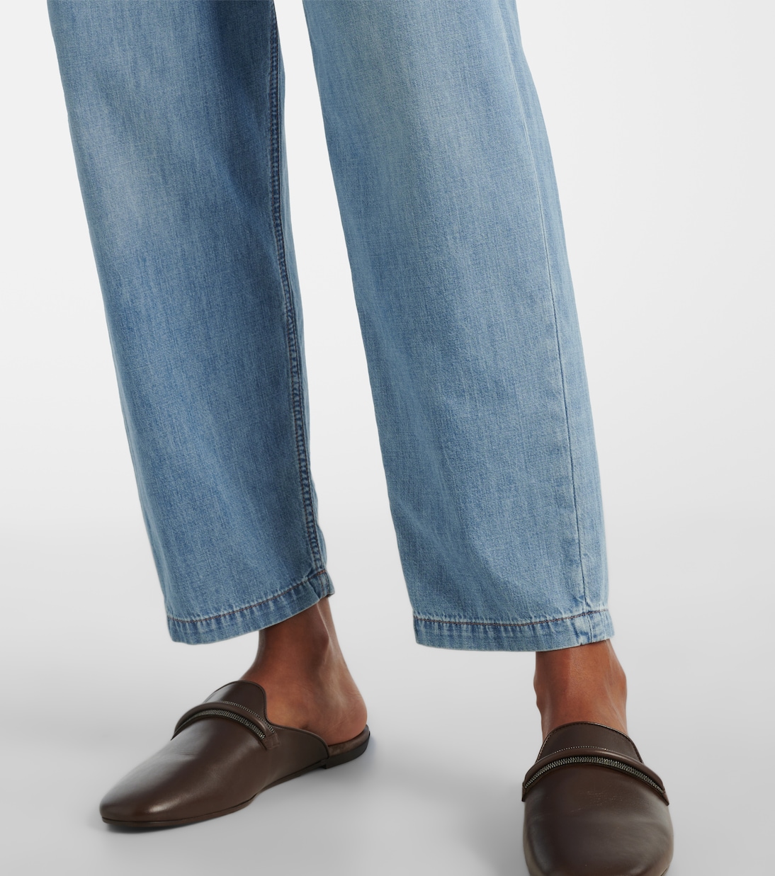 Jeans rectos de tiro alto | Brunello Cucinelli