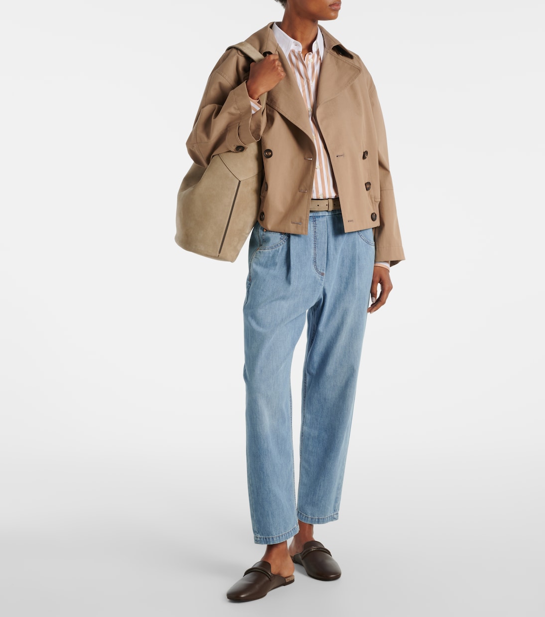 Jeans rectos de tiro alto | Brunello Cucinelli