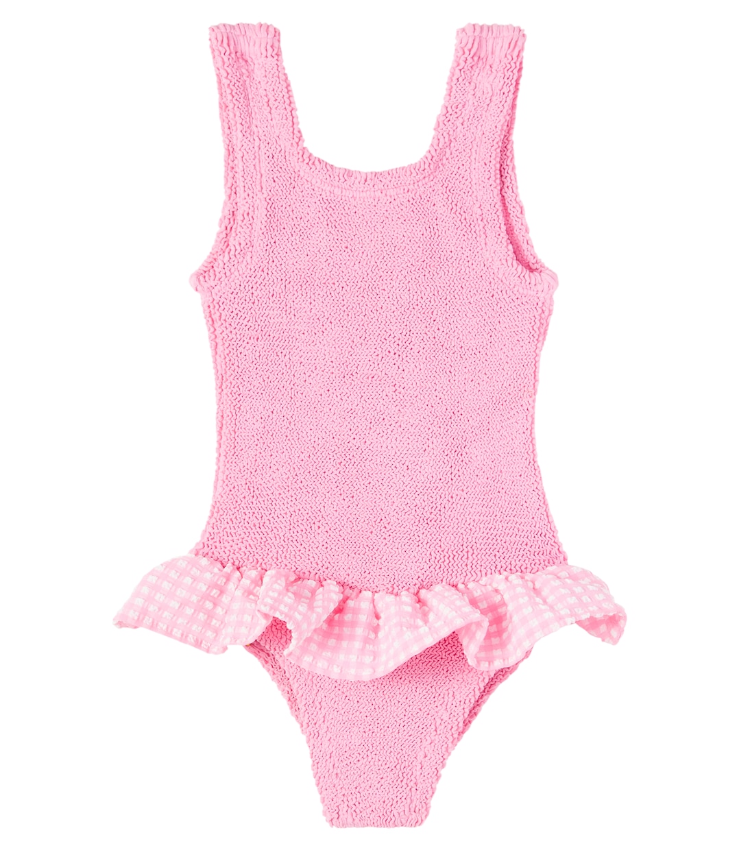 Denise gingham ruffled swimsuit | Hunza G Kids