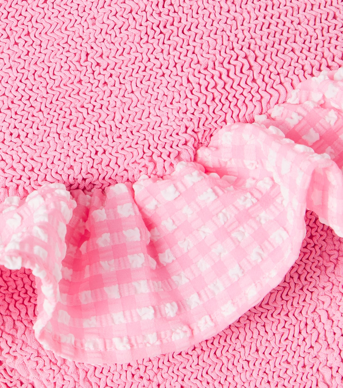 Denise gingham ruffled swimsuit | Hunza G Kids