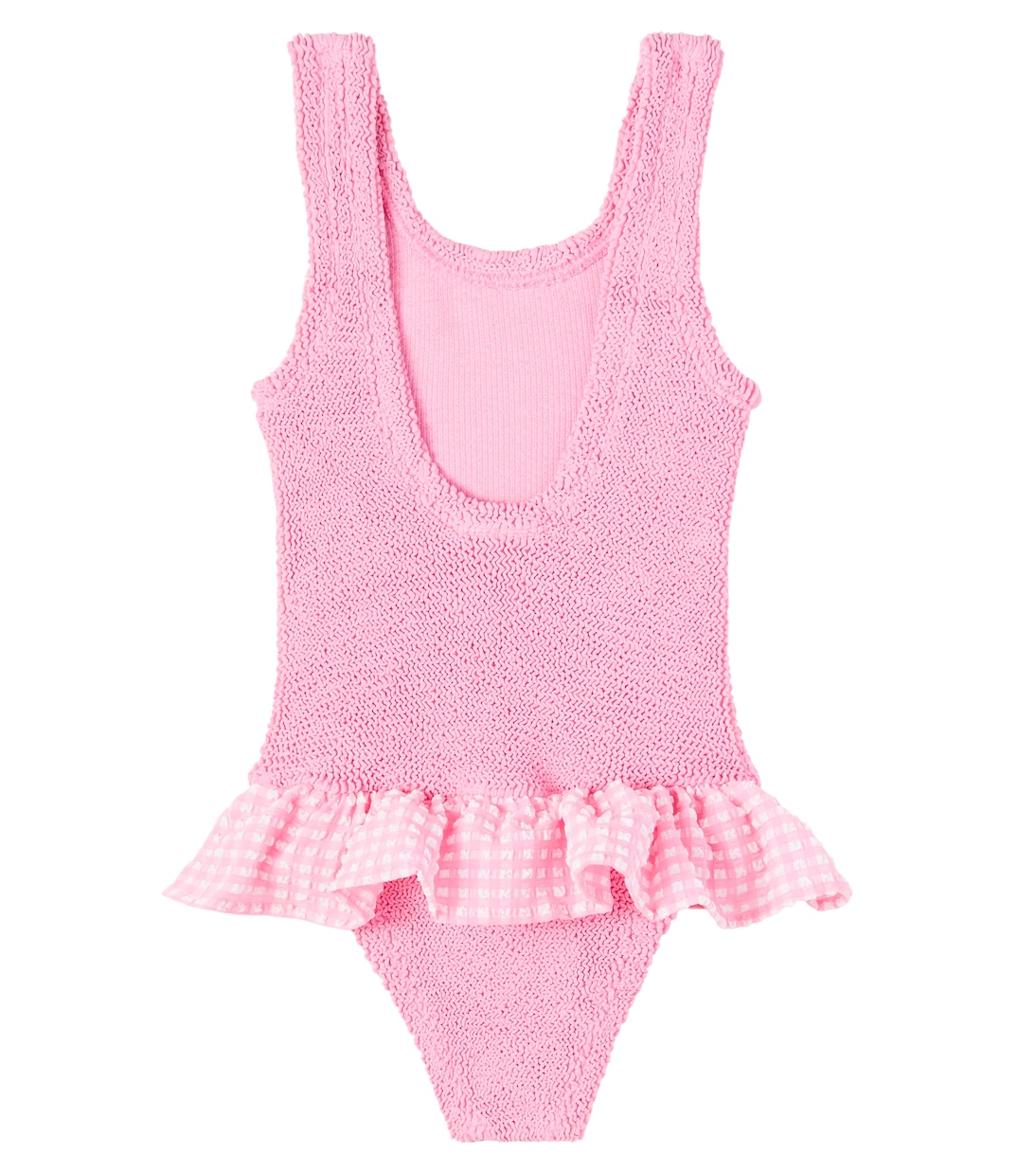 Denise gingham ruffled swimsuit | Hunza G Kids