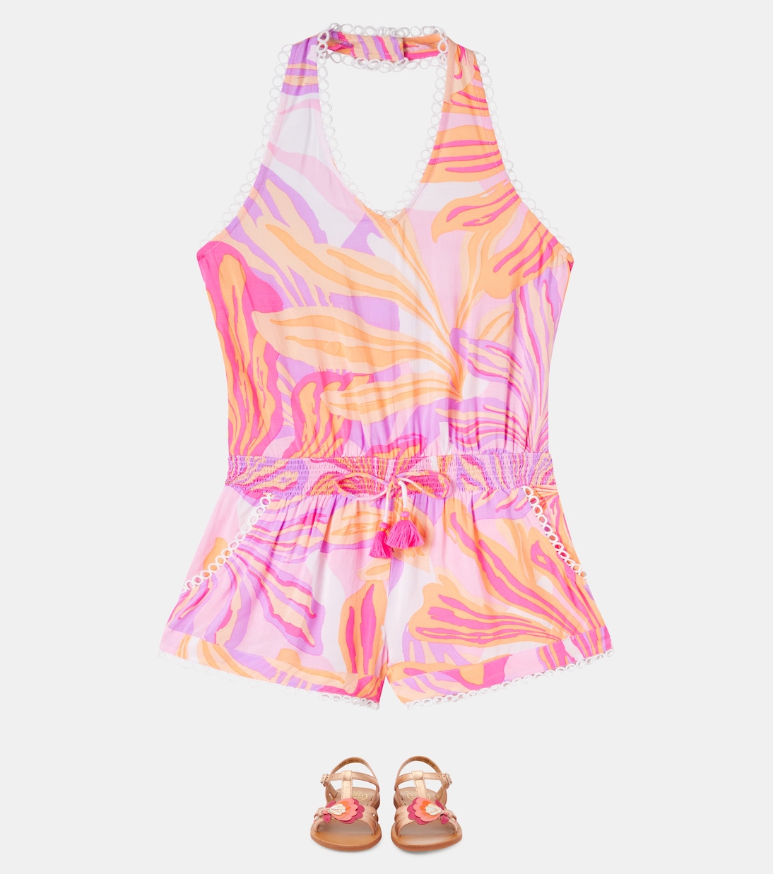 Mono Beth con cuello halter | Poupette St Barth Kids