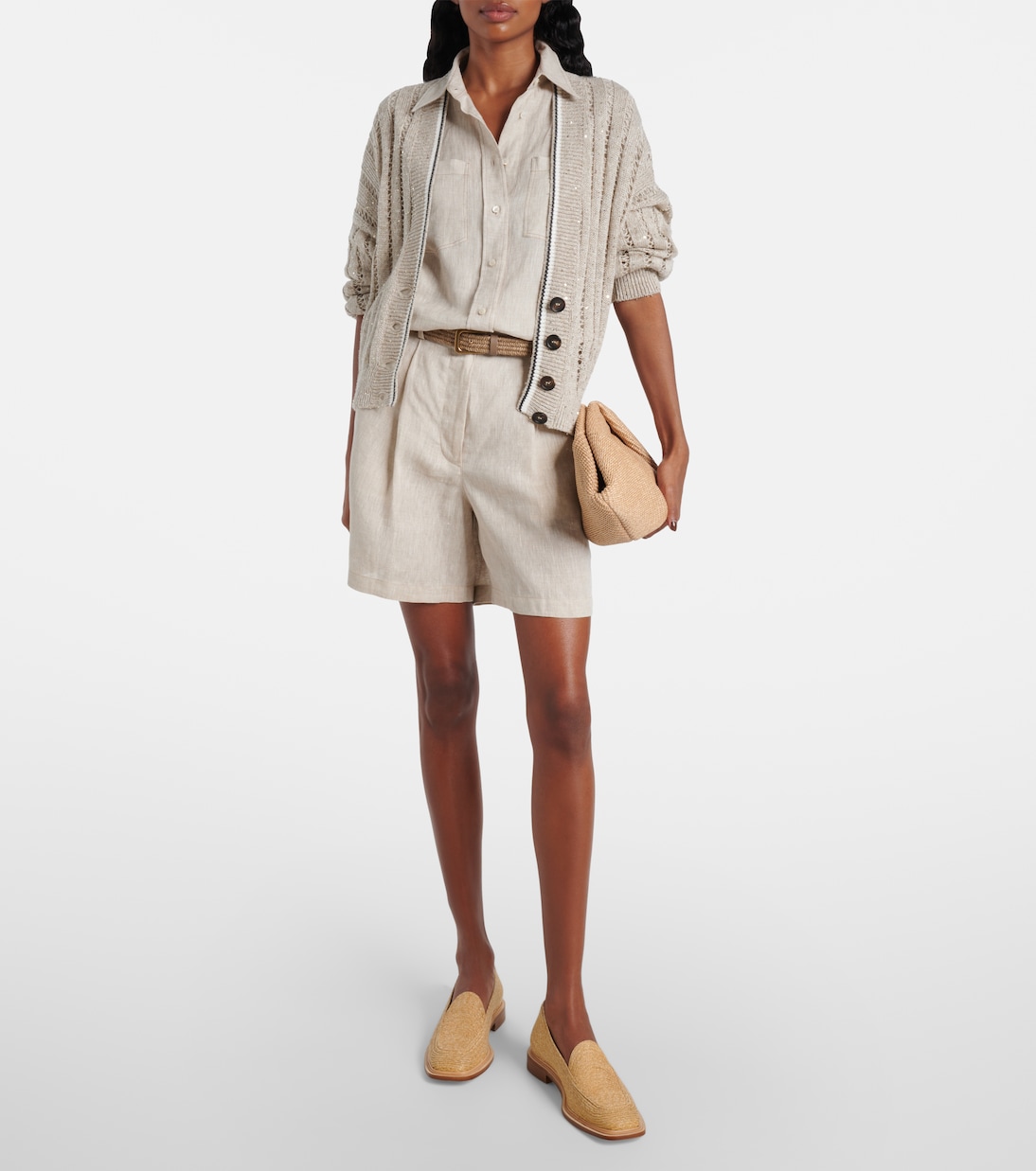 Mocassins Rio en raphia et cuir | Souliers Martinez