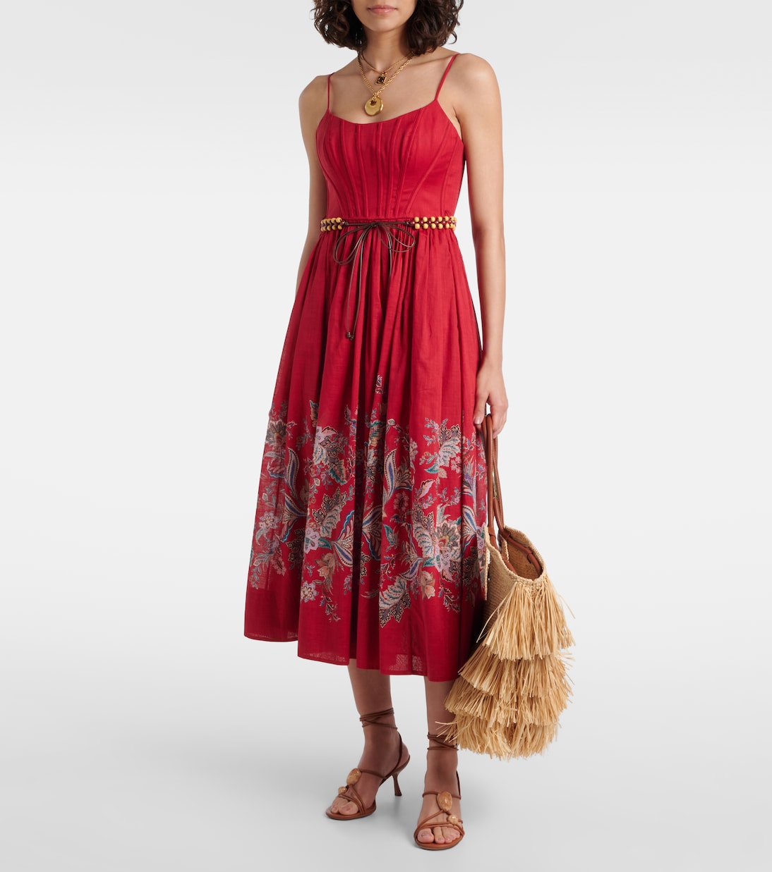 Vestido midi Rhiannon de algodón | Zimmermann