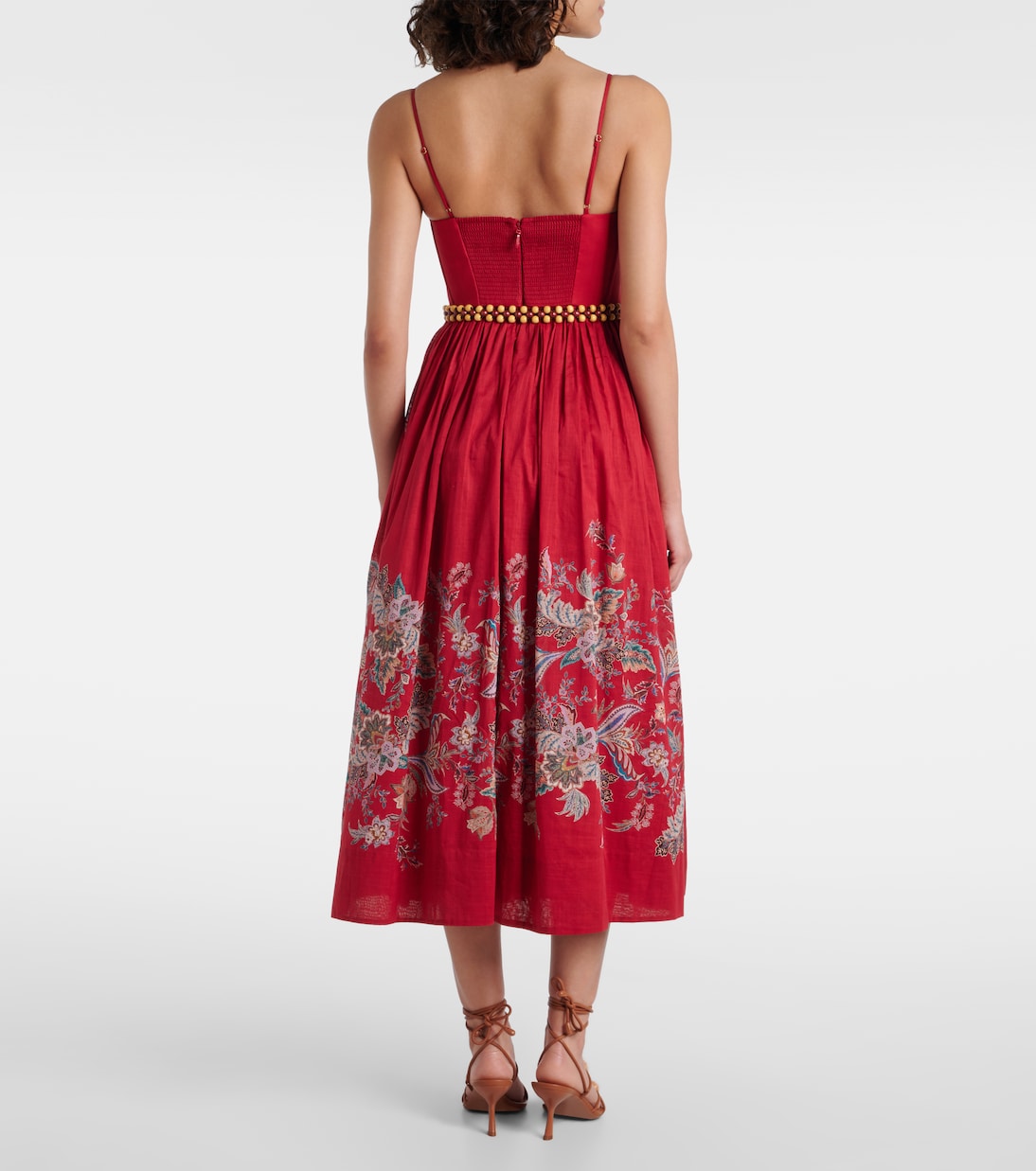 Vestido midi Rhiannon de algodón | Zimmermann
