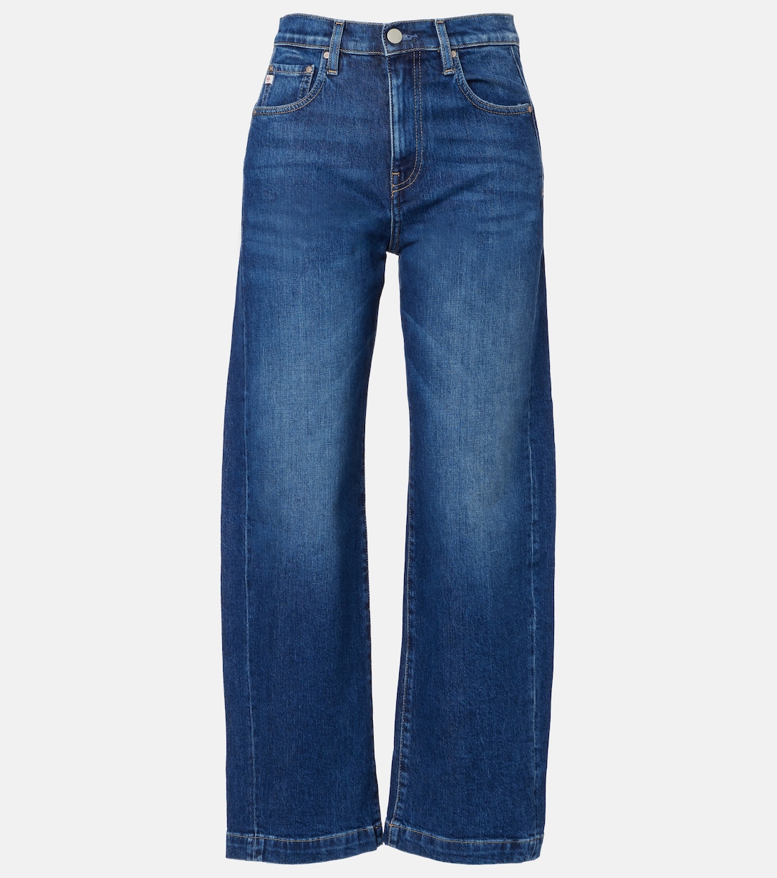Hattie Crop high-rise barrel-leg jeans | AG Jeans