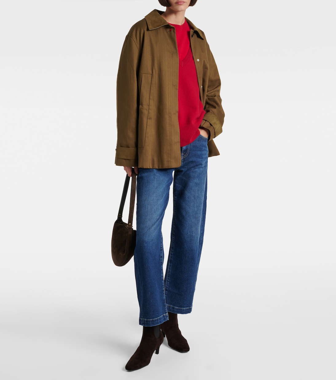 Hattie Crop high-rise barrel-leg jeans | AG Jeans
