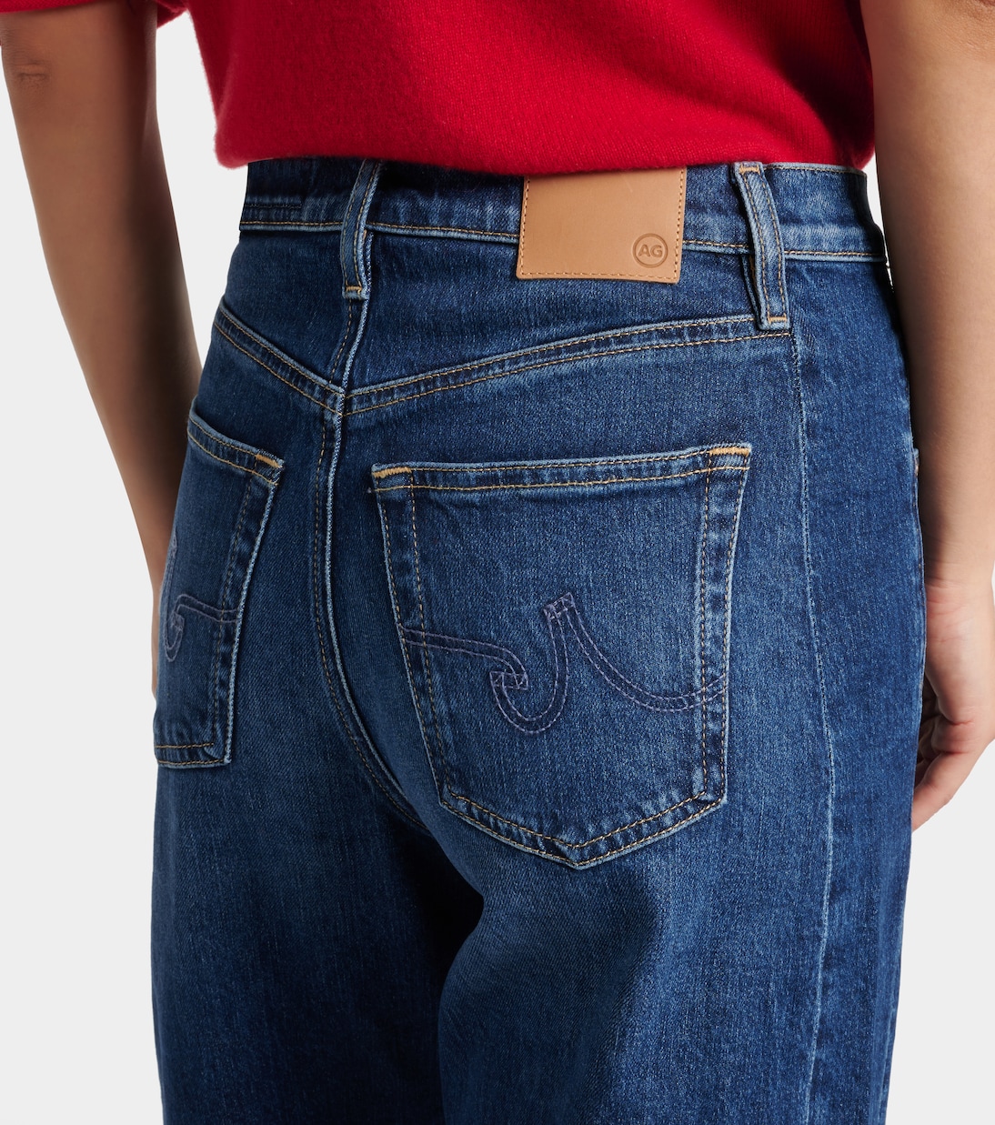 Hattie Crop high-rise barrel-leg jeans | AG Jeans