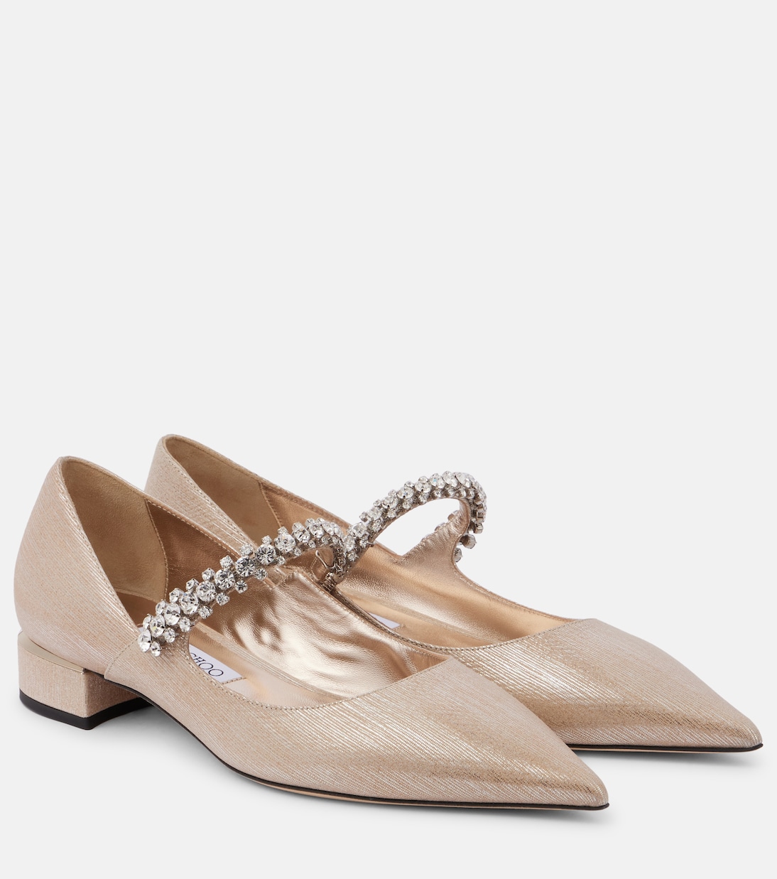 Bing embellished leather Mary Jane flats | Jimmy Choo