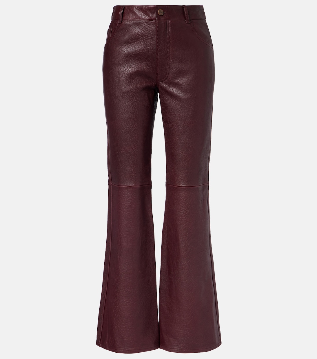 Leather flared pants | Chloé