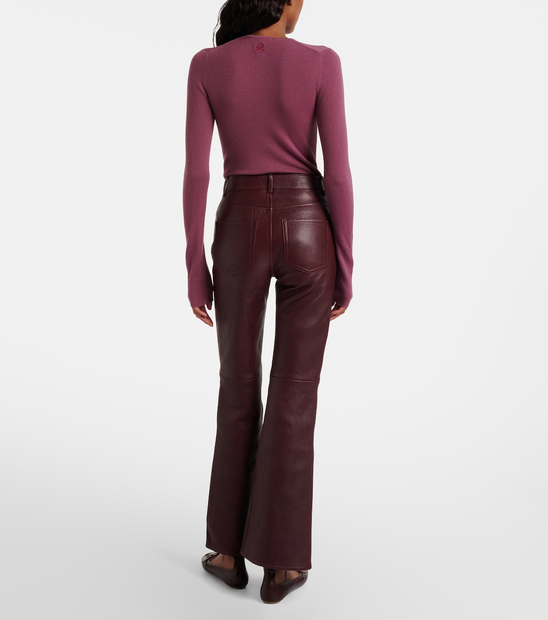 Leather flared pants | Chloé