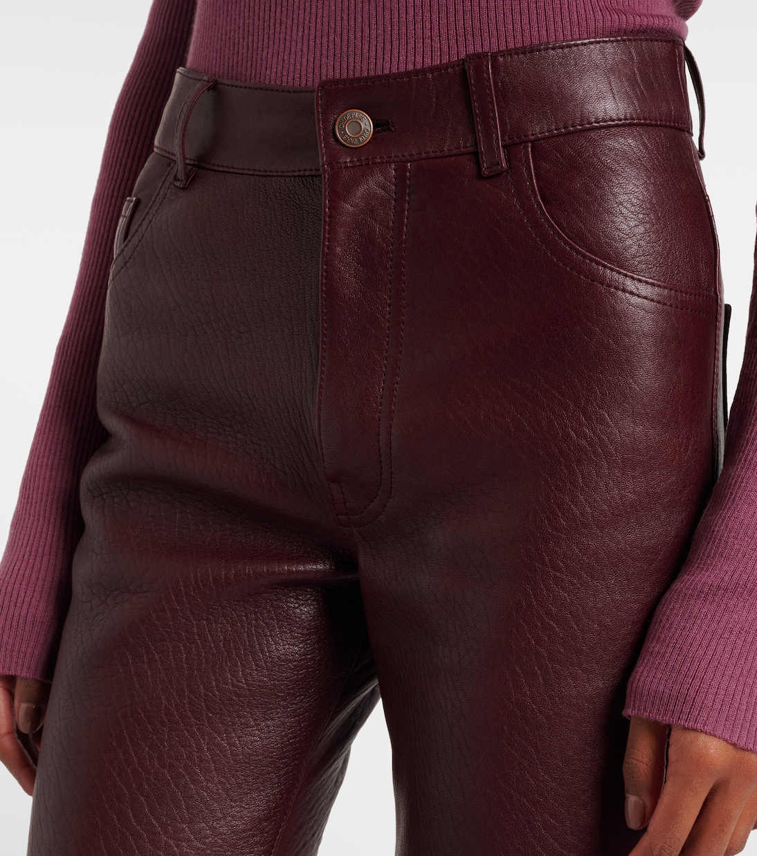 Leather flared pants | Chloé