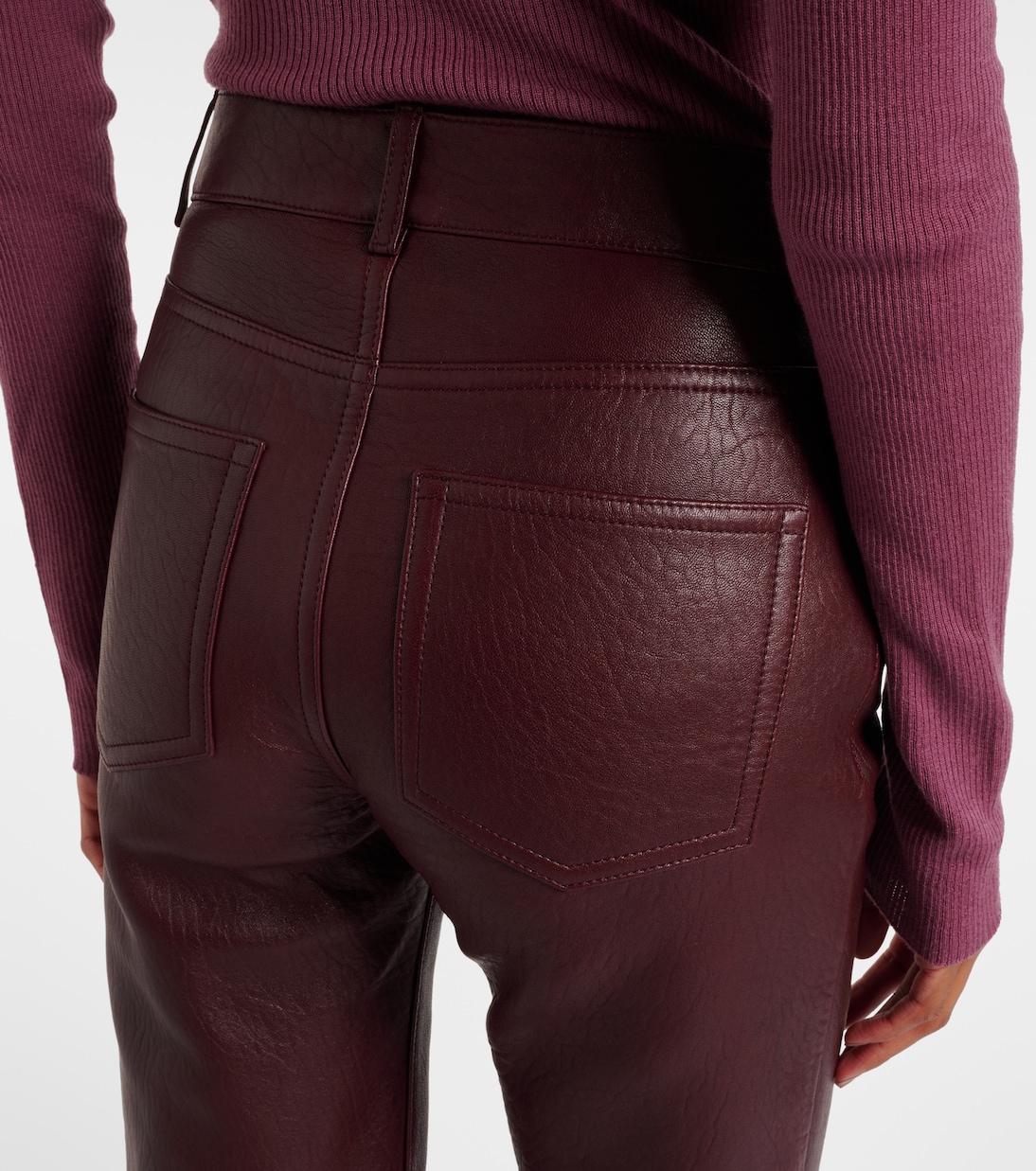 Leather flared pants | Chloé