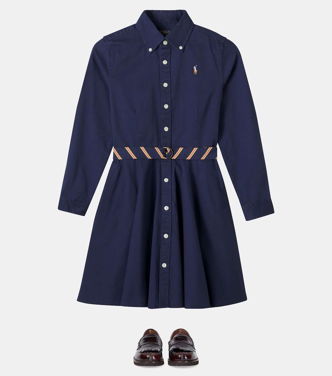 Belted cotton shirt dress | Polo Ralph Lauren Kids